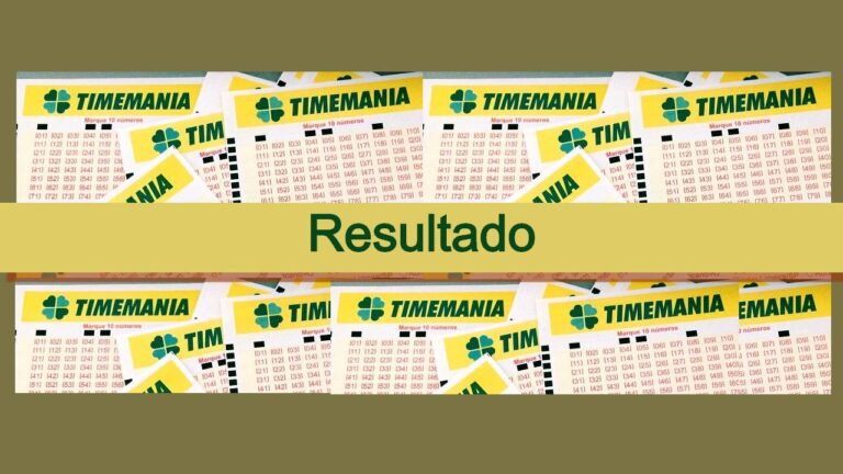Últmo resultado da Timemania